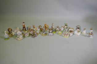 A collection of Royal Albert Beatrix Potter figurines, 33 total