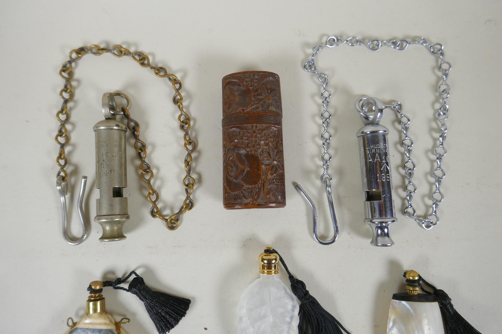 A quantity of objects of virtue, to include war department whistles, horn snuff boxes in the form of - Image 6 of 6