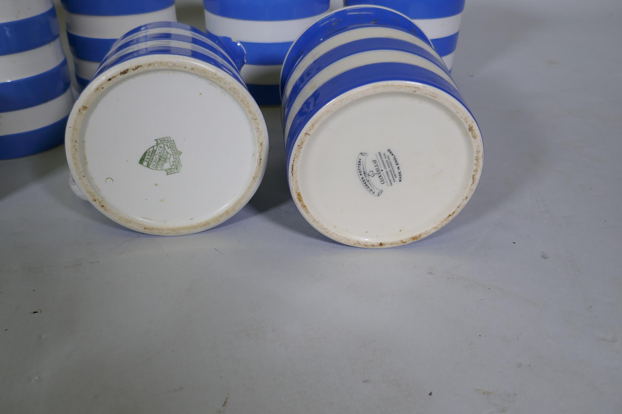 A quantity of Cornish ware pottery, three T&G Green jars and covers and a milk jug, the remainder by - Image 2 of 3