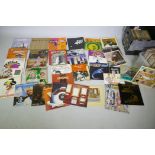 A collection of LPs, show tunes and musicals, original cast from the 1960s, 70s, 80s, Rick Wakeman