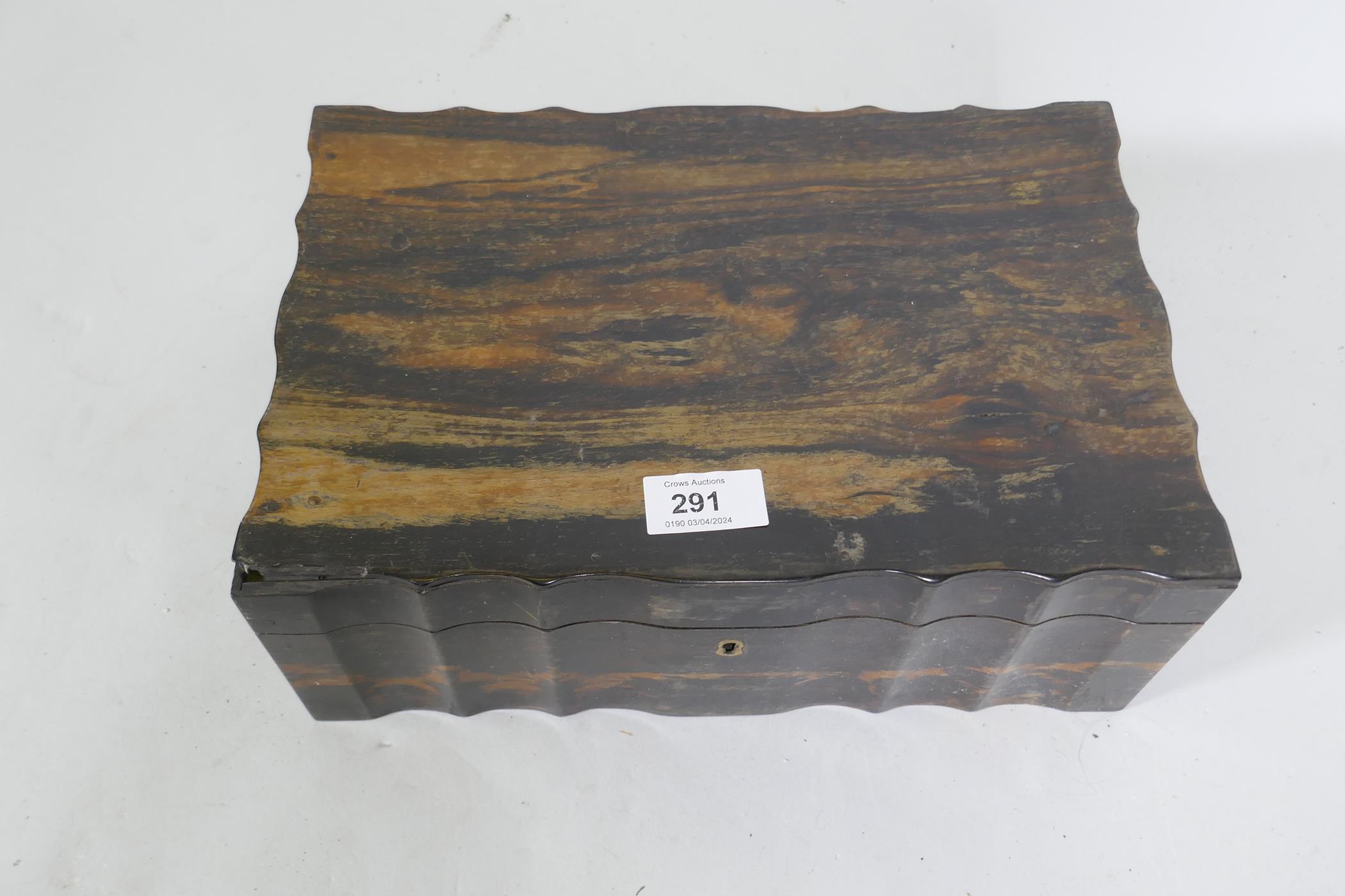 A C19th coromandel box, 31 x 21 x 12cm - Image 2 of 3
