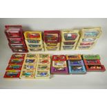 A quantity of assorted diecast model cars and trucks to include Matchbox Models of Yesteryear, Lledo