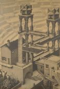 Philip Lambert, Venice, signed, screen print, and another print after Mauritis C. Escher, The