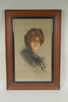 After Philip Boilleau, (Canadian, 1863-1917), Peggy, colour lithoprint, early C20th, 27 x 45cm