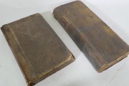 Two handwritten ledgers containing names and prescriptions, one 1850s, the other early 1900s, from