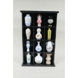 Eleven Franklin porcelain Treasures of the Imperial Dynasties miniature vases, and a similar size