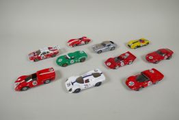 Ten 1:43 scale metal kit built Ferrari models including by Tenariv, FDS, TRON & MG, including a