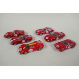 Six AMR (Andre Marie Ruf) 1:43 scale metal kit built Ferrari models, to include a Ferrari 330 P4