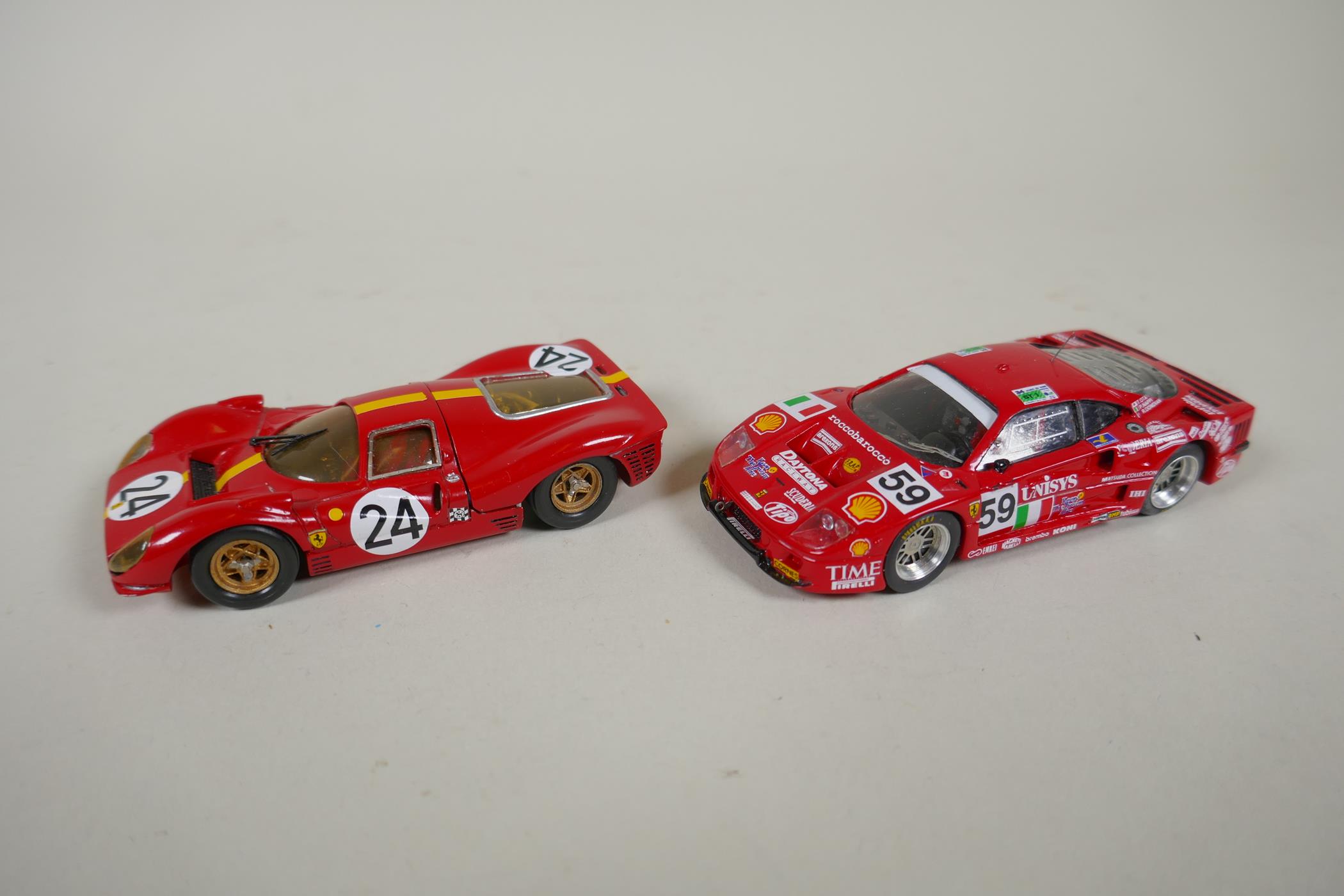 Fifteen 1:43 scale kit built Ferrari model cars by Gamma Models, Nestor, Auto Creation, Record, MOG, - Image 3 of 8