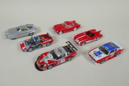 Six Provence Moulage 1:43 scale kit built model cars, including a Chevrolet Corvette V8 Team Augusta