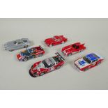 Six Provence Moulage 1:43 scale kit built model cars, including a Chevrolet Corvette V8 Team Augusta