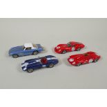 Four BBR 1:43 scale kit built Ferrari models, including a Ferrari 250 Drogo 1963, a Ferrari 410