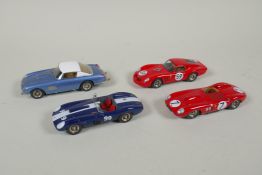 Four BBR 1:43 scale kit built Ferrari models, including a Ferrari 250 Drogo 1963, a Ferrari 410