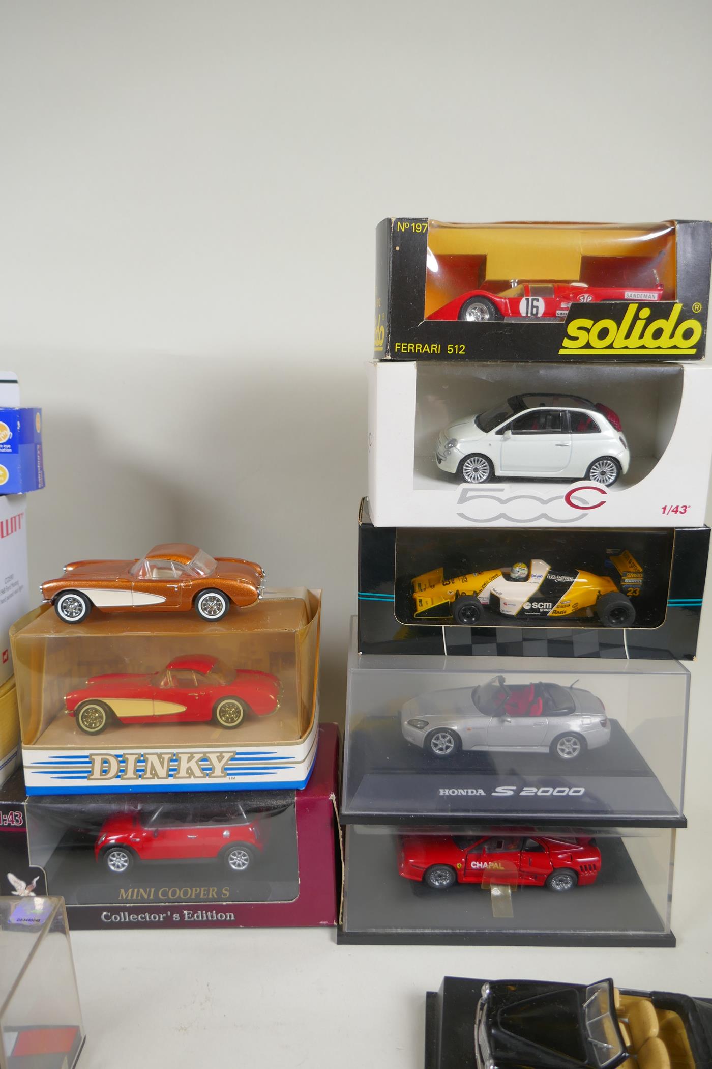 A quantity of 1:43 scale die cast model cars by various manufacturers including Solido, Corgi, - Image 5 of 9