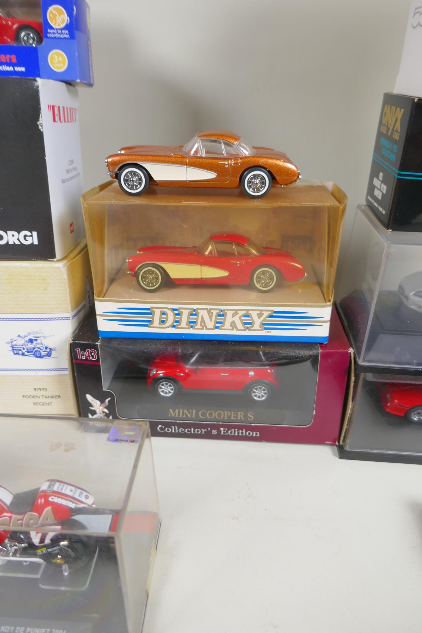 A quantity of 1:43 scale die cast model cars by various manufacturers including Solido, Corgi, - Image 9 of 9