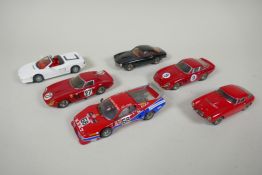 Six AMR (Andre Marie Ruf) 1:43 scale metal kit built Ferrari models, to include a Ferrari 512 Le