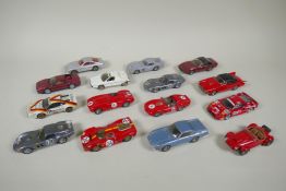Fifteen 1:43 scale kit built Ferrari model cars by Gamma Models, Nestor, Auto Creation, Record, MOG,