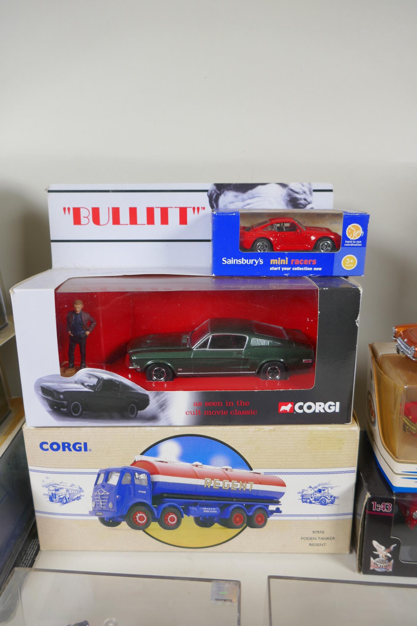 A quantity of 1:43 scale die cast model cars by various manufacturers including Solido, Corgi, - Image 8 of 9