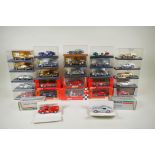 Twenty Best Model 1:43 scale die cast Ferrari models, some limited edition 24ct gold and silver