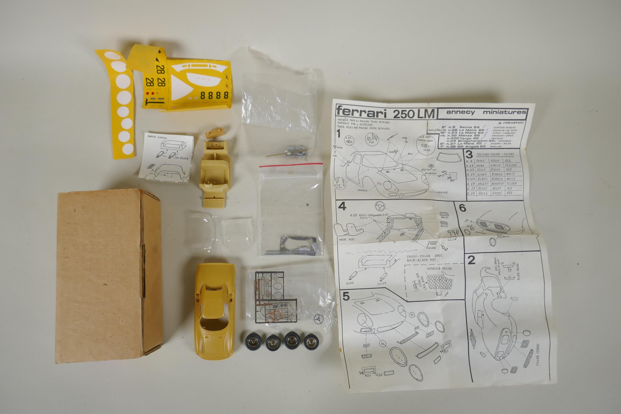 Eleven unassembled 1:43 scale resin and metal model car kits, to include Tameo-Tyrrell P34/2 6 - Bild 3 aus 3