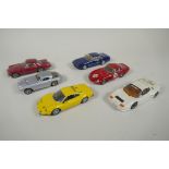 Six AMR (Andre Marie Ruf) 1:43 scale metal kit built Ferrari models including a Ferrari 246 Dino