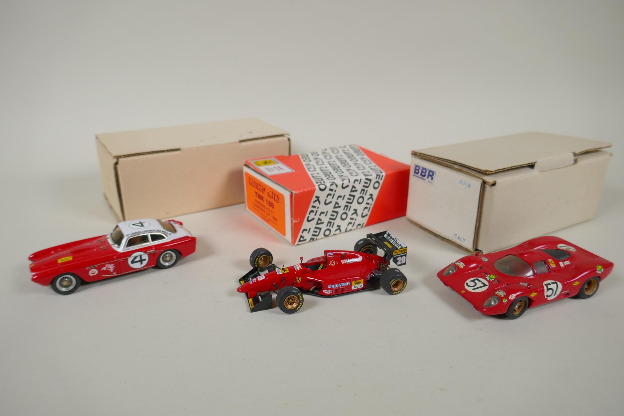 Sixteen 1:43 scale kit built model cars by assorted makers, to include Tameo-Ferrari 312P Daytona - Image 4 of 8