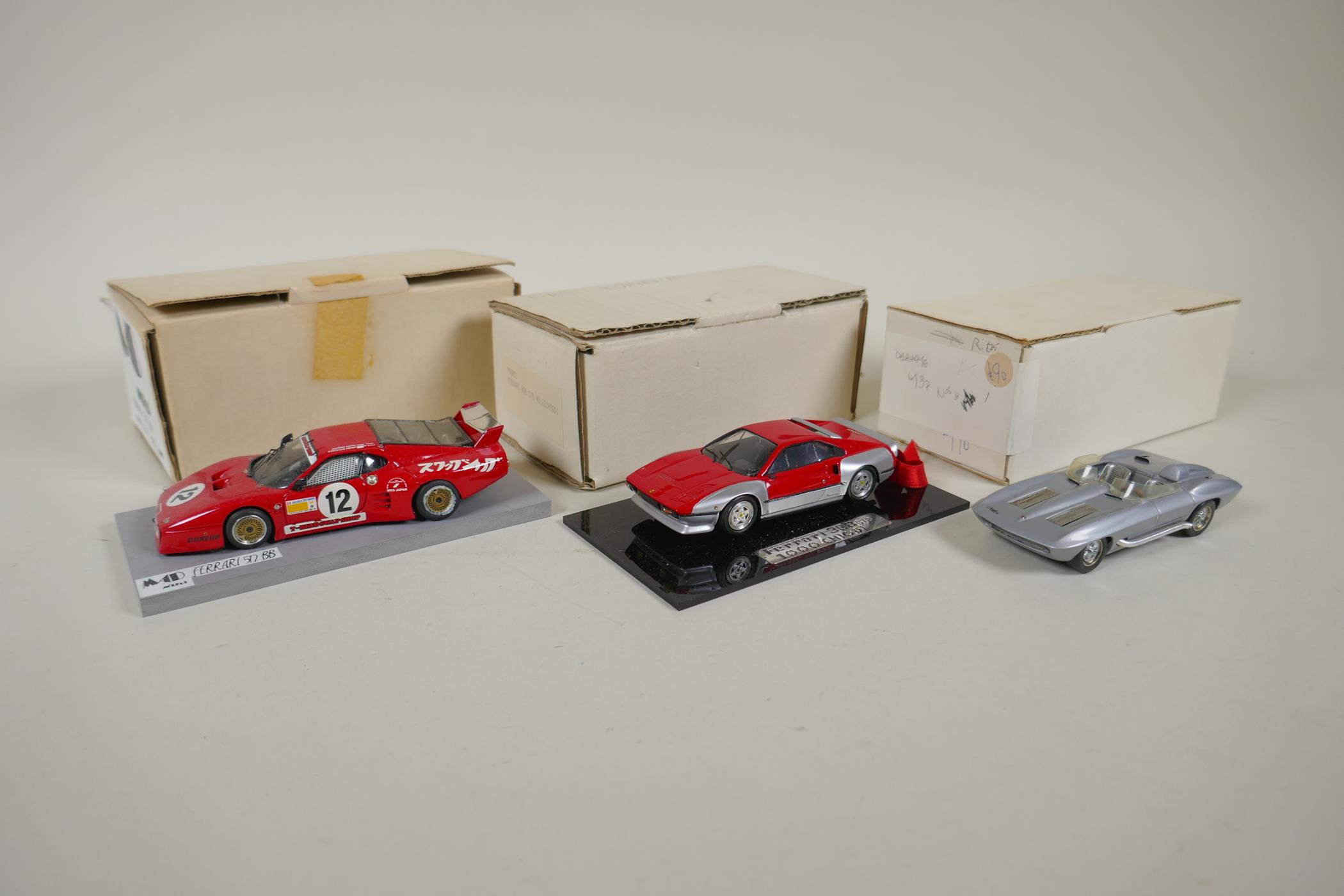 Sixteen 1:43 scale kit built model cars by assorted makers, to include Tameo-Ferrari 312P Daytona - Image 5 of 8