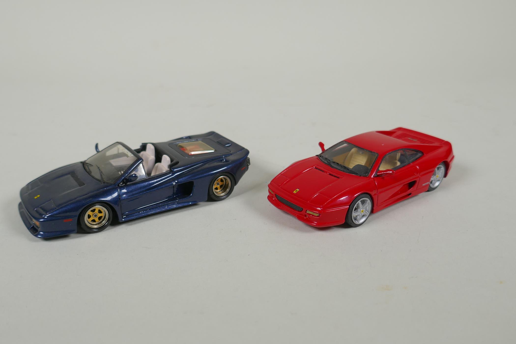 Five BBR 1:43 scale kit built Ferrari models including a Ferrari 250 Europa 1954, a Ferrari 31 PB - Image 7 of 9