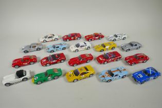 Nineteen Bang Models die cast 1:43 scale model cars to include Ferrari 348, Ferrari 250 SWB, AC
