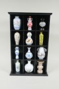 Eleven Franklin porcelain Treasures of the Imperial Dynasties miniature vases, and a similar size