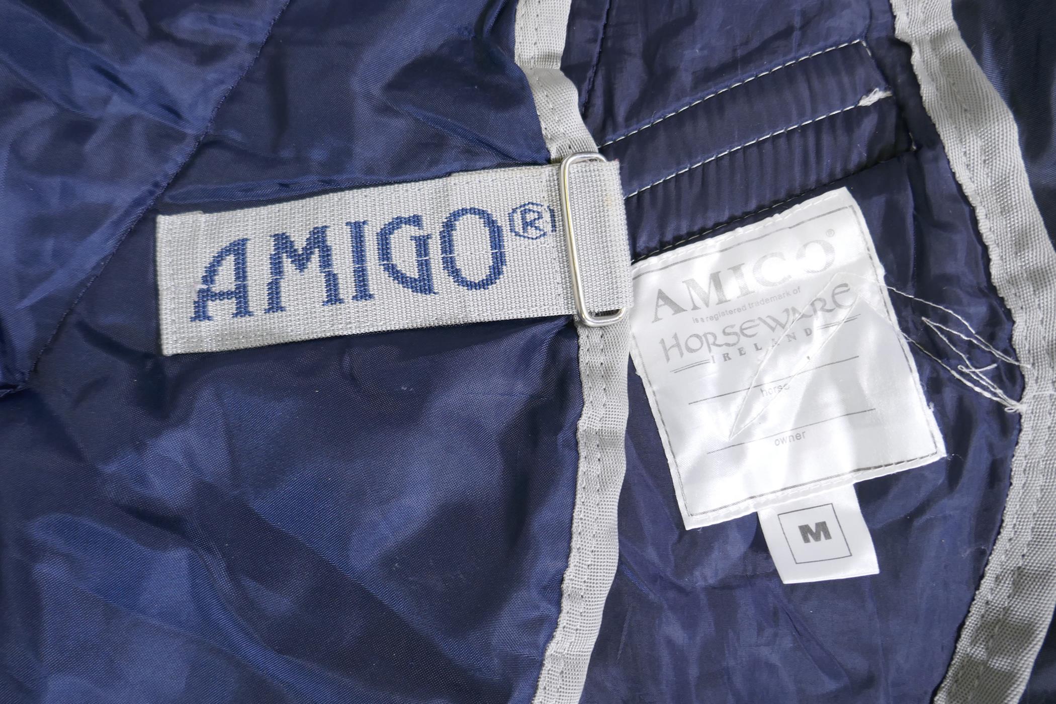 A quantity of equestrian equipment including Amigo Horseware stable/under blanket, Equigel saddle - Image 2 of 6