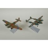 Two Corgi limited edition Aviation Archive diecast 1:72 scale models, including a Bristol Blenheim