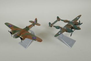 Two Corgi limited edition Aviation Archive diecast 1:72 scale models, including a Bristol Blenheim