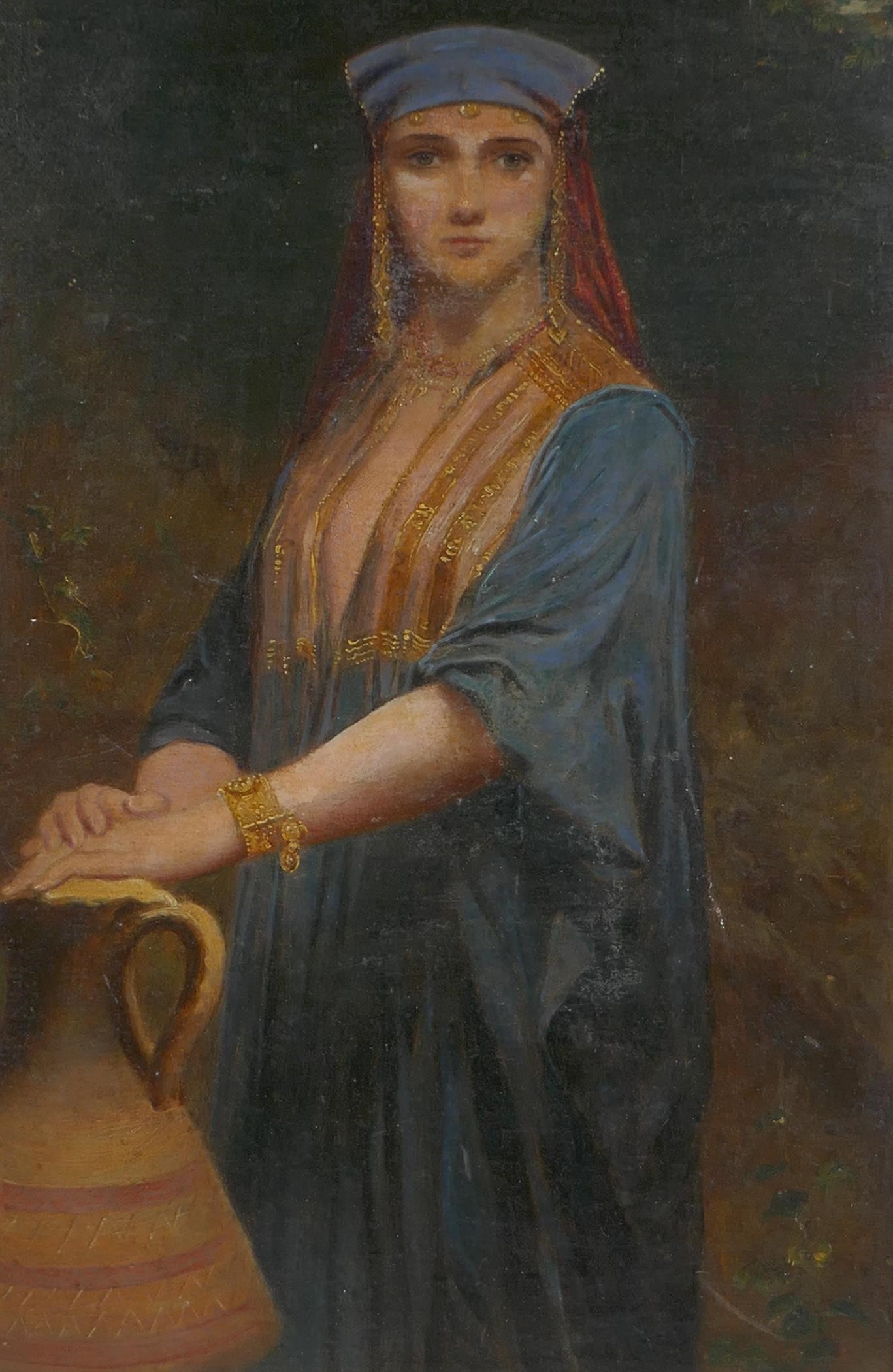 After Charles Zacharie Landelle, (French, 1821-1908), female Fellah, late C19th/early C20th, oil