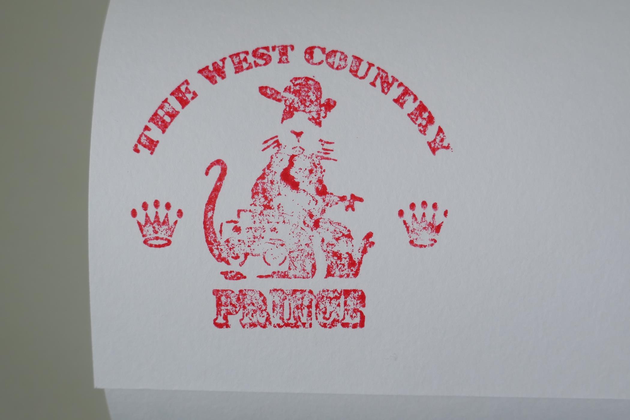 After Banksy, Kate Moss, limited edition copy screen print No 290/500, by the West Country Prince, - Image 4 of 4