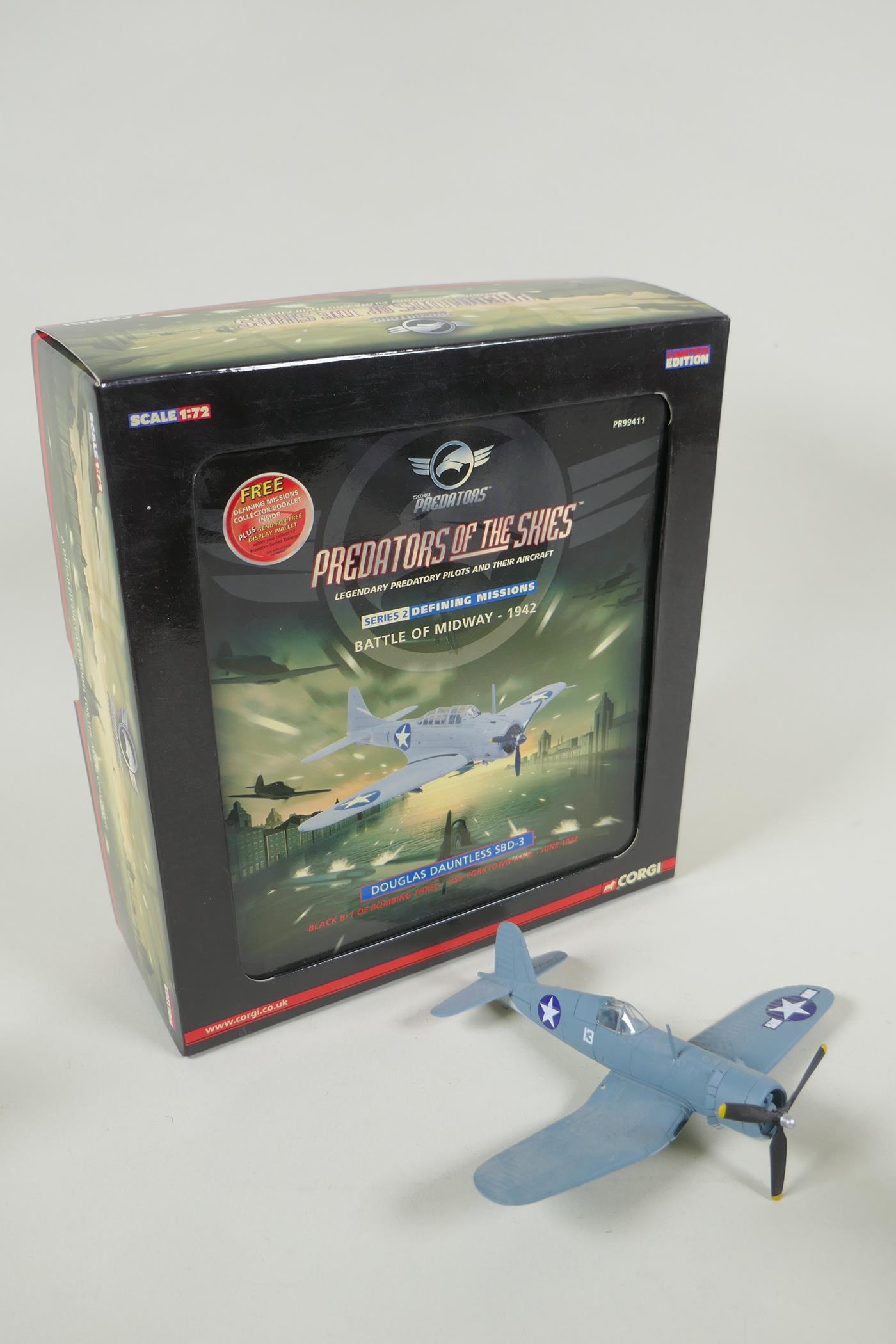 Five Corgi limited edition diecast 1:72 scale model aircraft, including an Aviation Archive World - Image 3 of 6