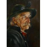 Portrait of a Tyrolean gentleman, signed Gartner, oil on canvas, 25 x 20cm