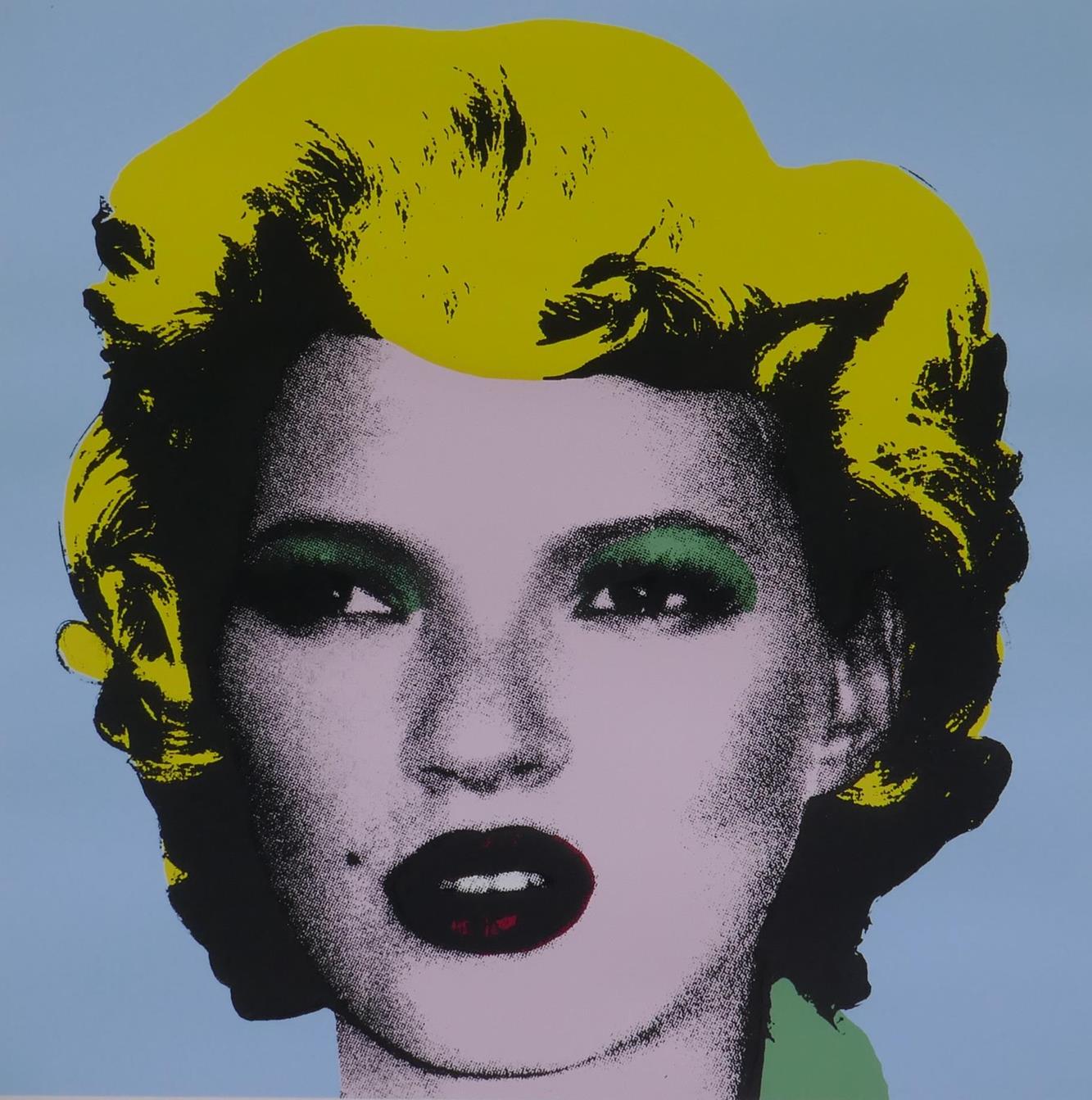 After Banksy, Kate Moss, limited edition copy screen print No 290/500, by the West Country Prince,