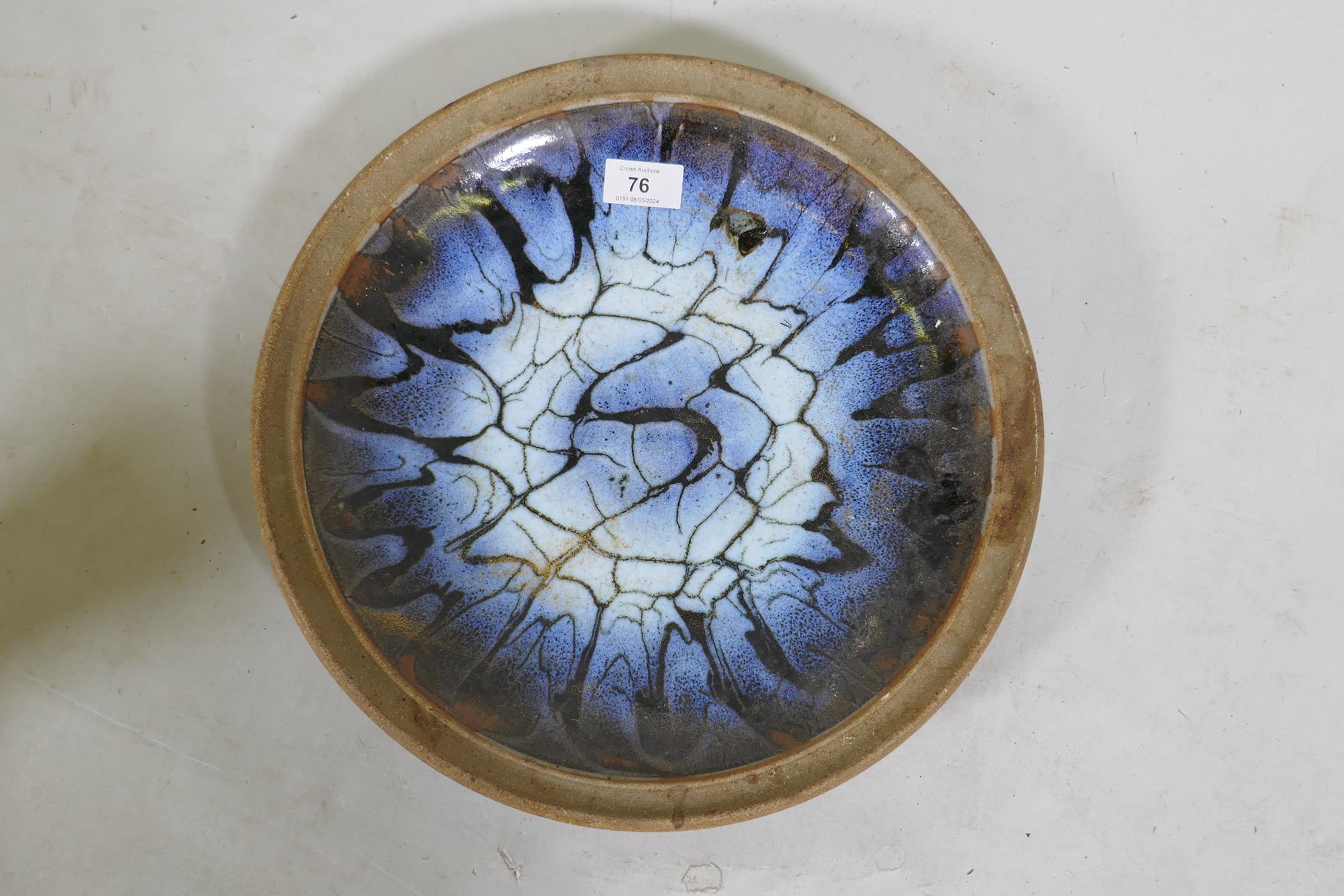 Bryan Newman for Aller Studio Pottery, ceramic charger, 36cm diameter