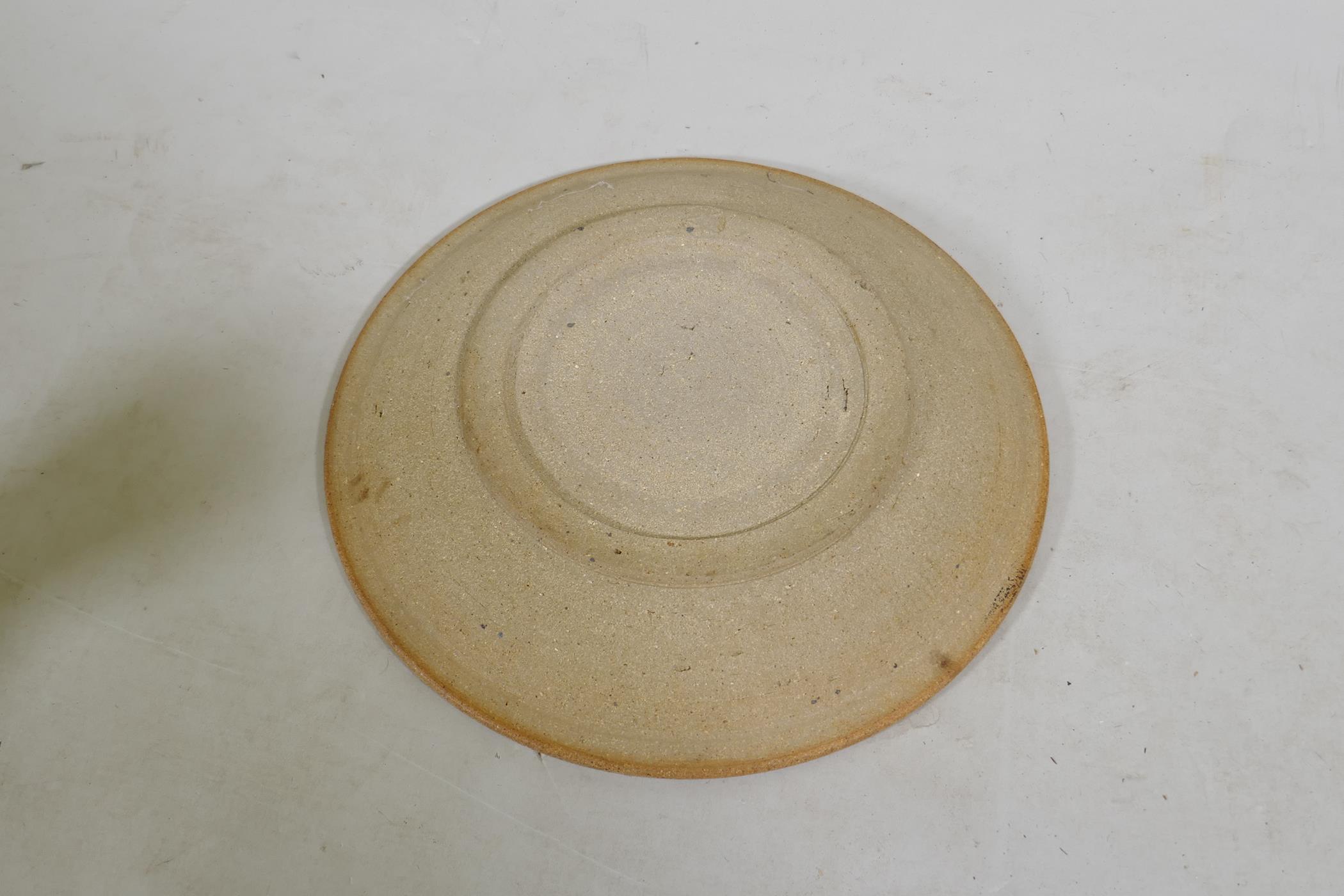 Bryan Newman for Aller Studio Pottery, ceramic charger, 36cm diameter - Image 3 of 4