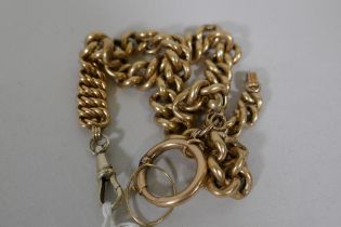 A gold fob chain, Austro-Hungarian, 14ct mark, 39.5g