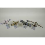 Four Corgi limited edition Aviation Archive diecast 1:72 scale models, including a Hawker Hart,