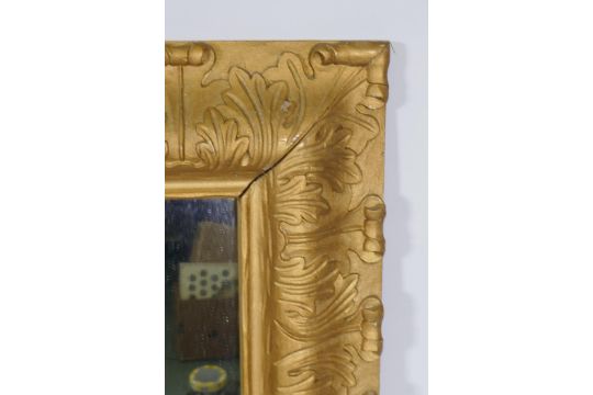 An antique carved giltwood framed wall mirror, 61 x 92cm - Image 2 of 4