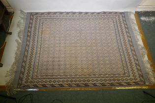 A light blue ground Persian design wool carpet, 166 x 230cm