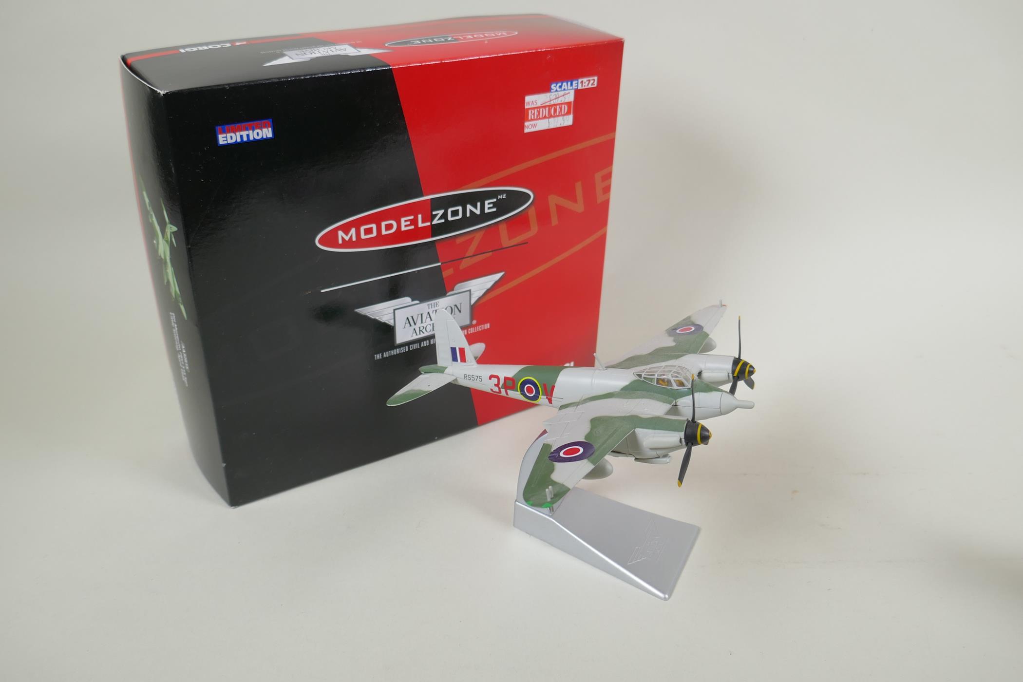 Five Corgi limited edition diecast 1:72 scale model aircraft, including an Aviation Archive World - Image 4 of 6