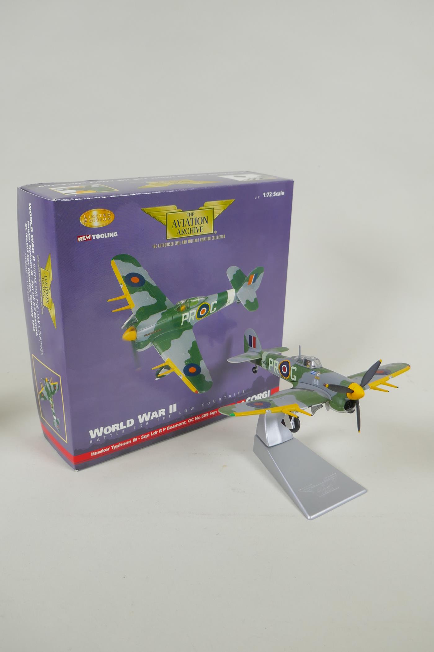 Five Corgi limited edition diecast 1:72 scale model aircraft, including an Aviation Archive World - Image 6 of 6