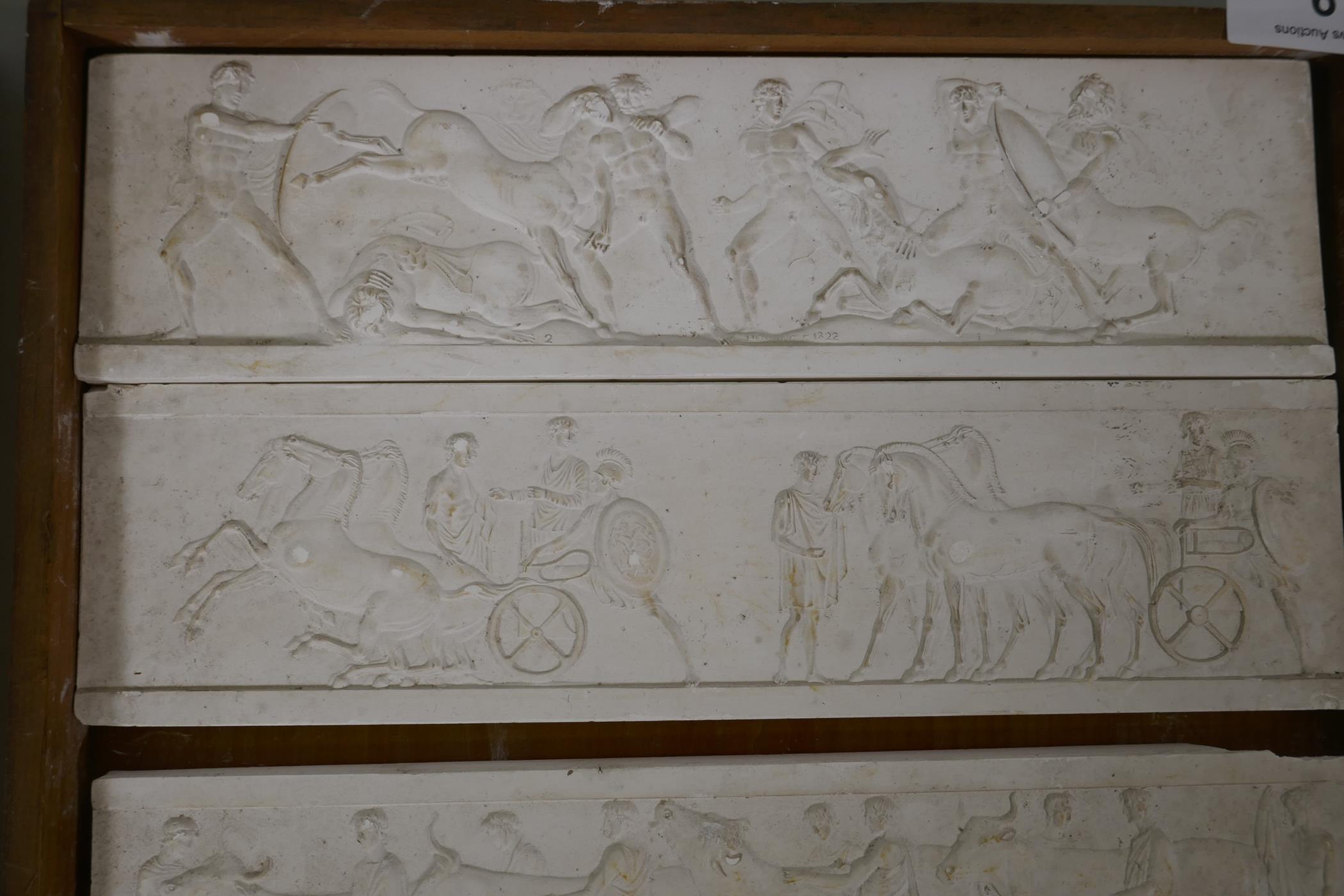 After John Henning, Grand Tour plaster casts of the friezes from the Pantheon and Phygalian - Image 7 of 9
