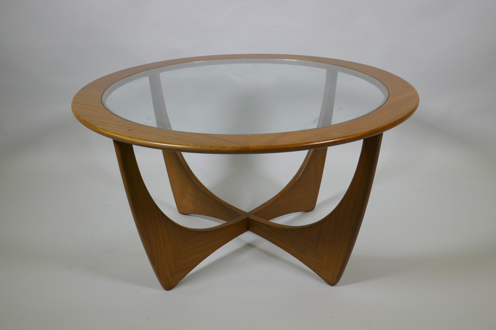 A mid century G-Plan Astro teak coffee table, designed by Victor B. Wilkins, 84cm diameter