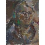 Portrait study, signed Walker (Ethel Walker?), oil on board, 40 x 30cm