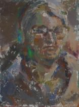 Portrait study, signed Walker (Ethel Walker?), oil on board, 40 x 30cm